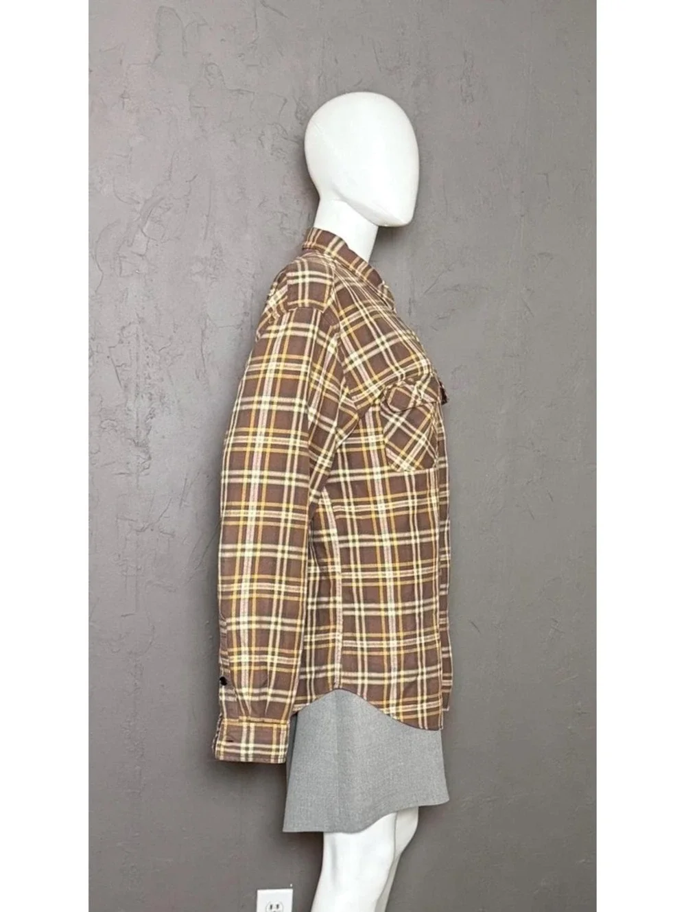 Vintage Brown Plaid Soft 100% Cotton Flannel Shirt from JCREW size XL